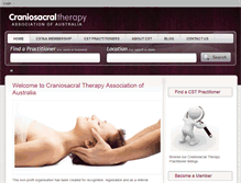 Tablet Screenshot of craniosacraltherapy.org.au